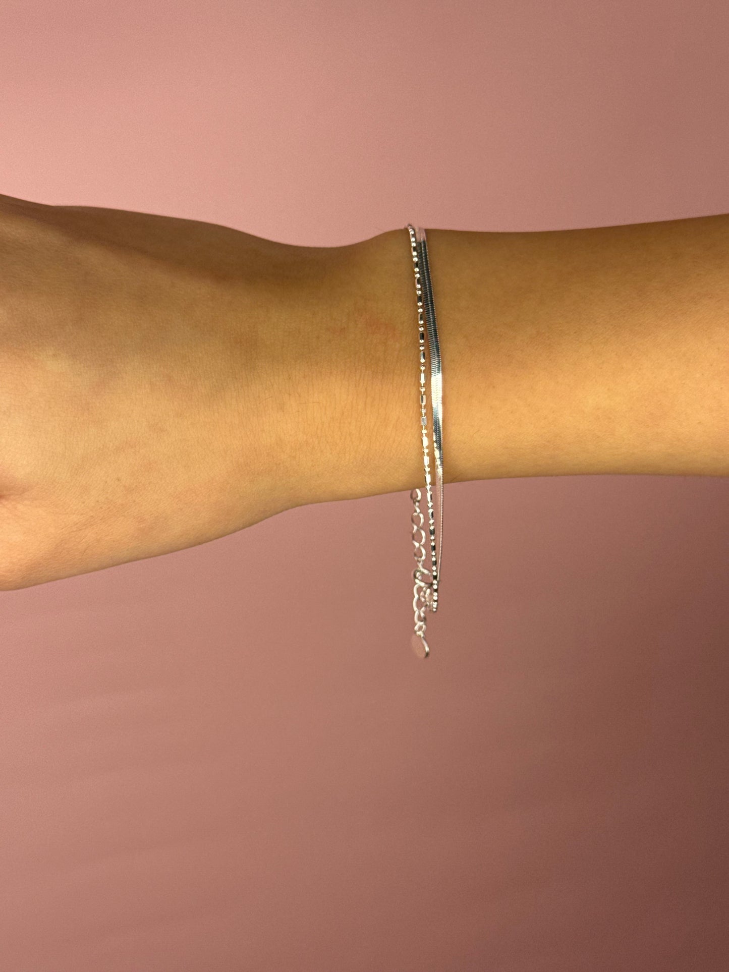 צמיד כפול כסף 925 - קיילי