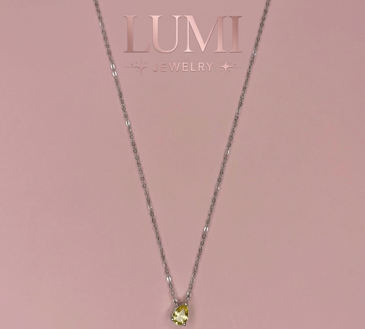 שרשרת ״טיפה צהובה״ כסף 925