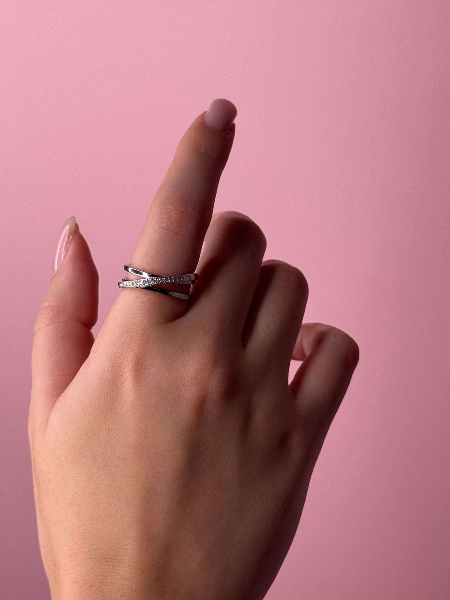New York Crossover Ring - Sterling Silver