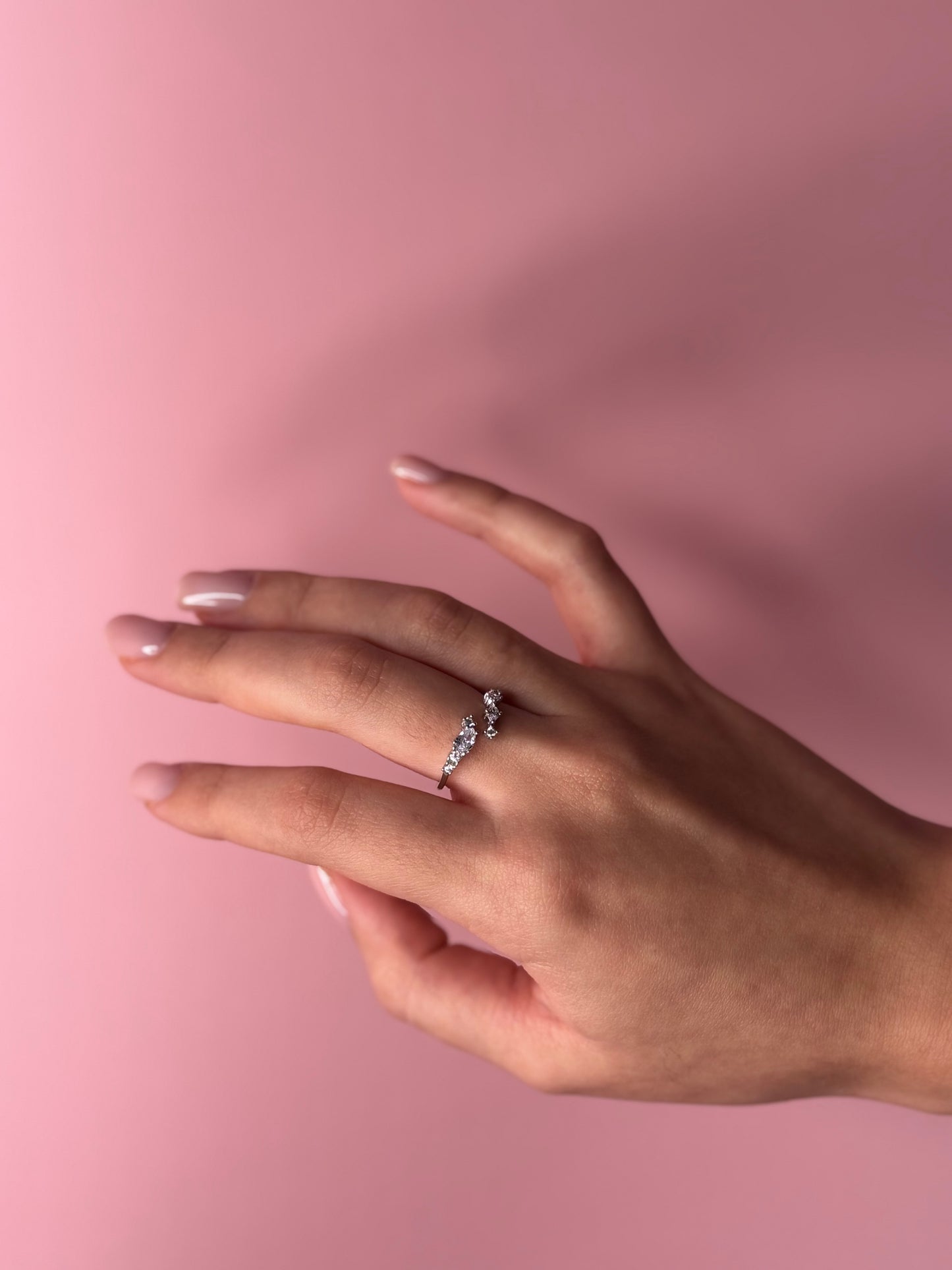 Adele Bypass Ring - Sterling Silver