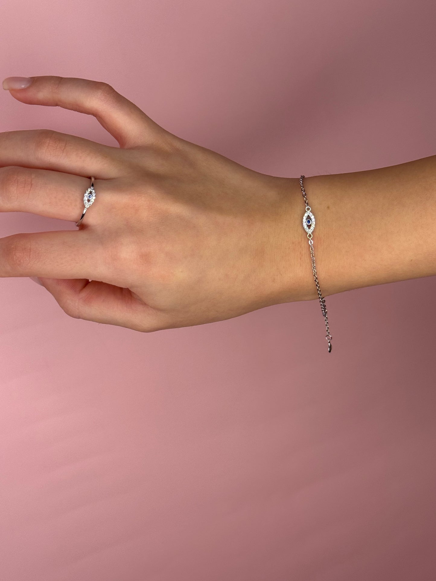 צמיד כסף 925-עין