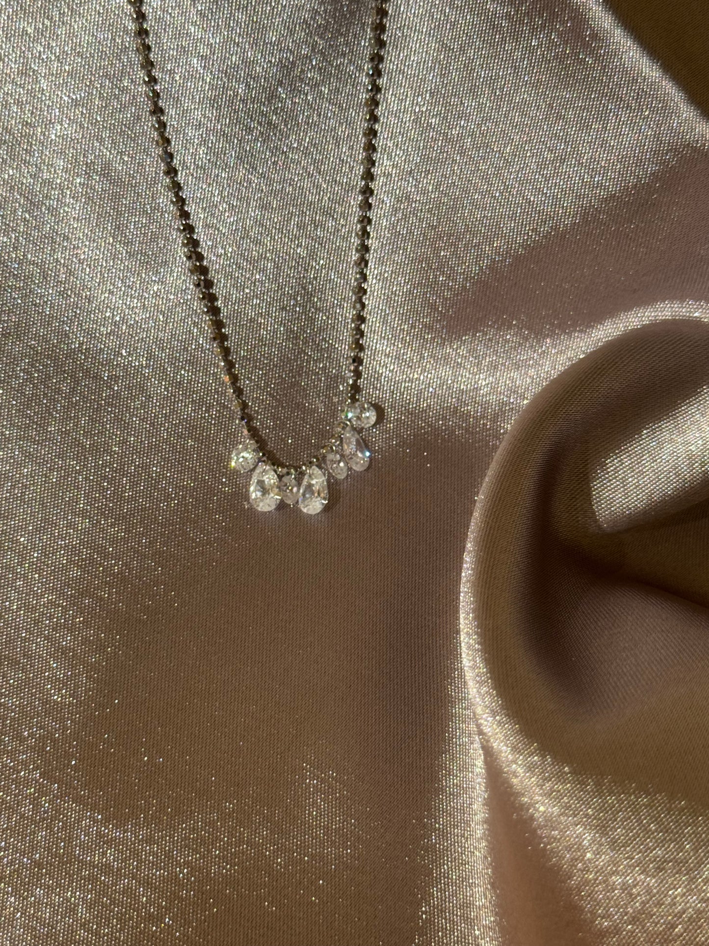 שרשרת ״קריסטלים״ כסף 925