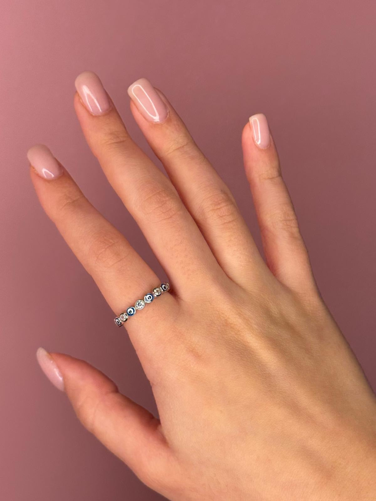 טבעת עיניים-כסף