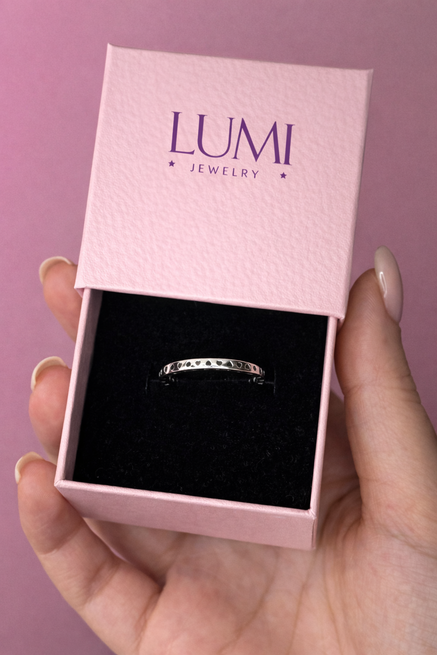 טבעת פוראבר לאב-כסף