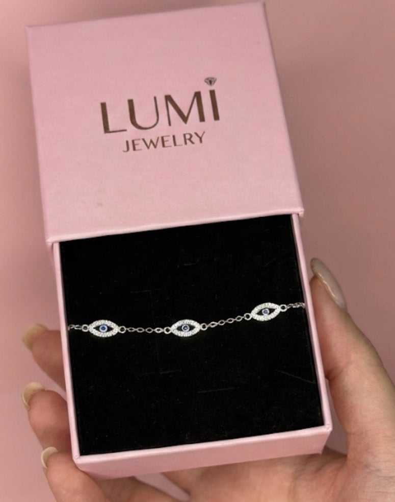 צמיד כסף 925 - עיניים