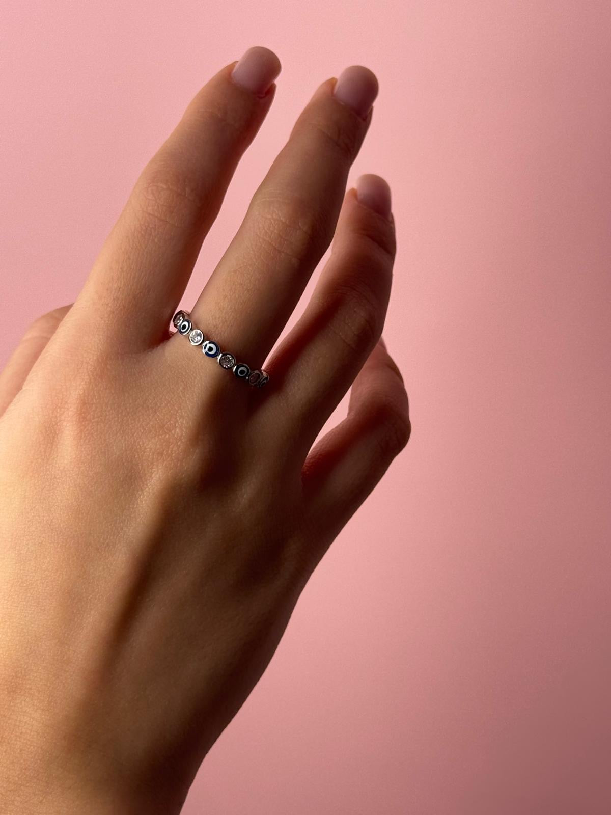 טבעת עיניים-כסף