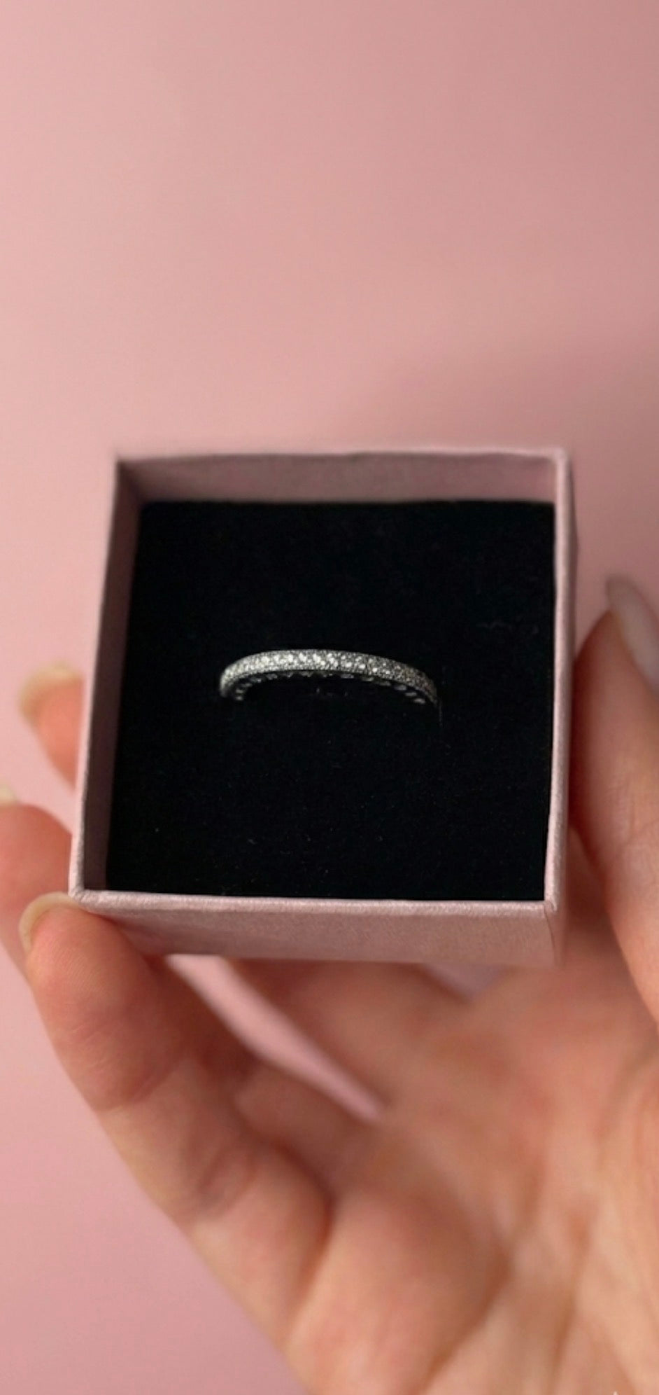 טבעת לבבות קריסטל