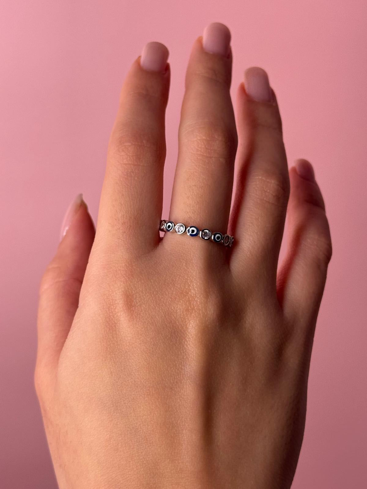 טבעת עיניים-כסף