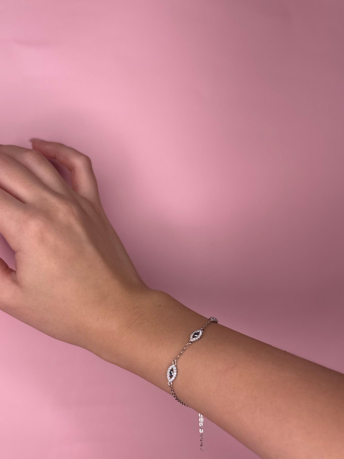 צמיד כסף 925 - עיניים