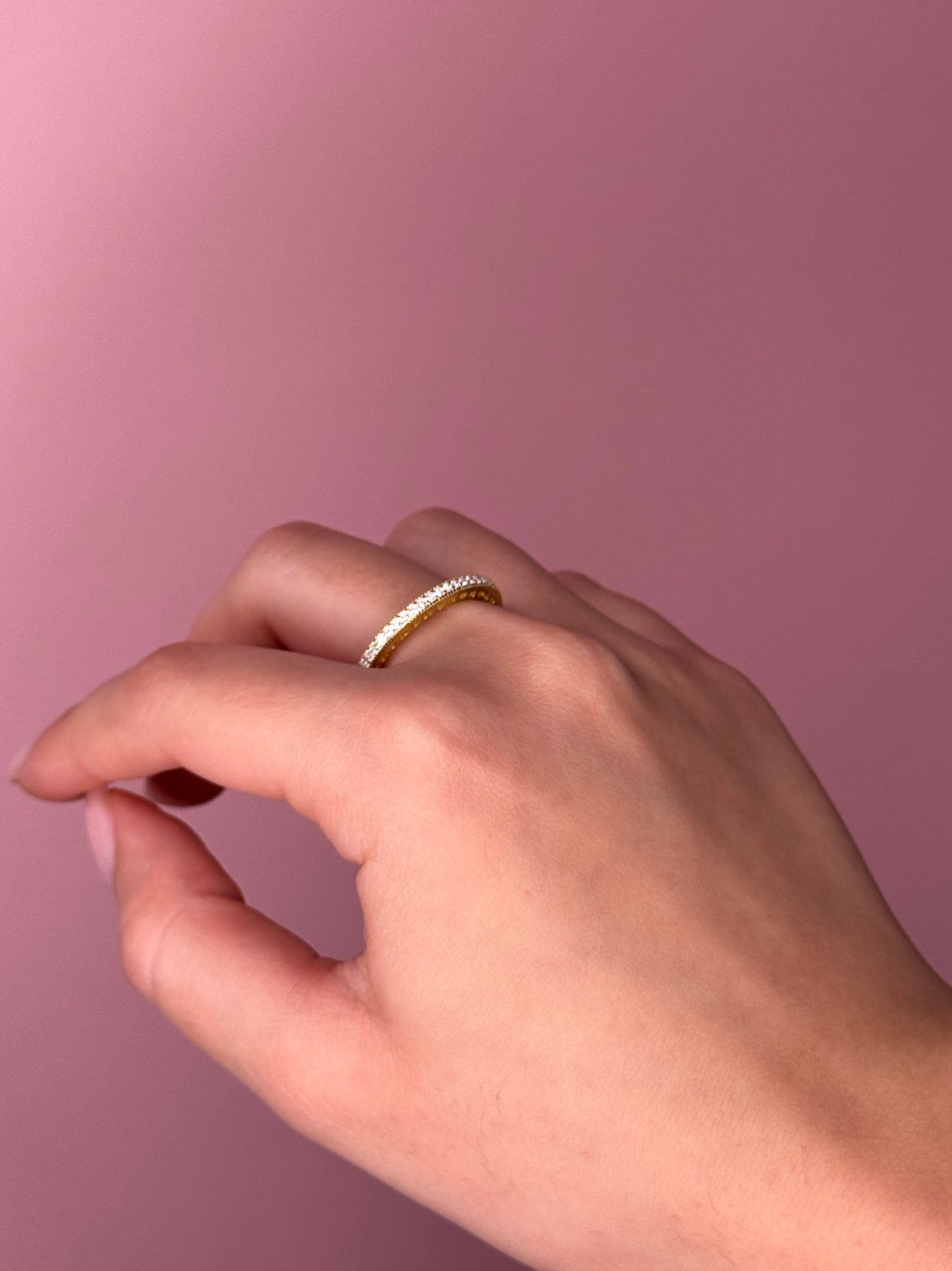 טבעת לבבות קריסטל