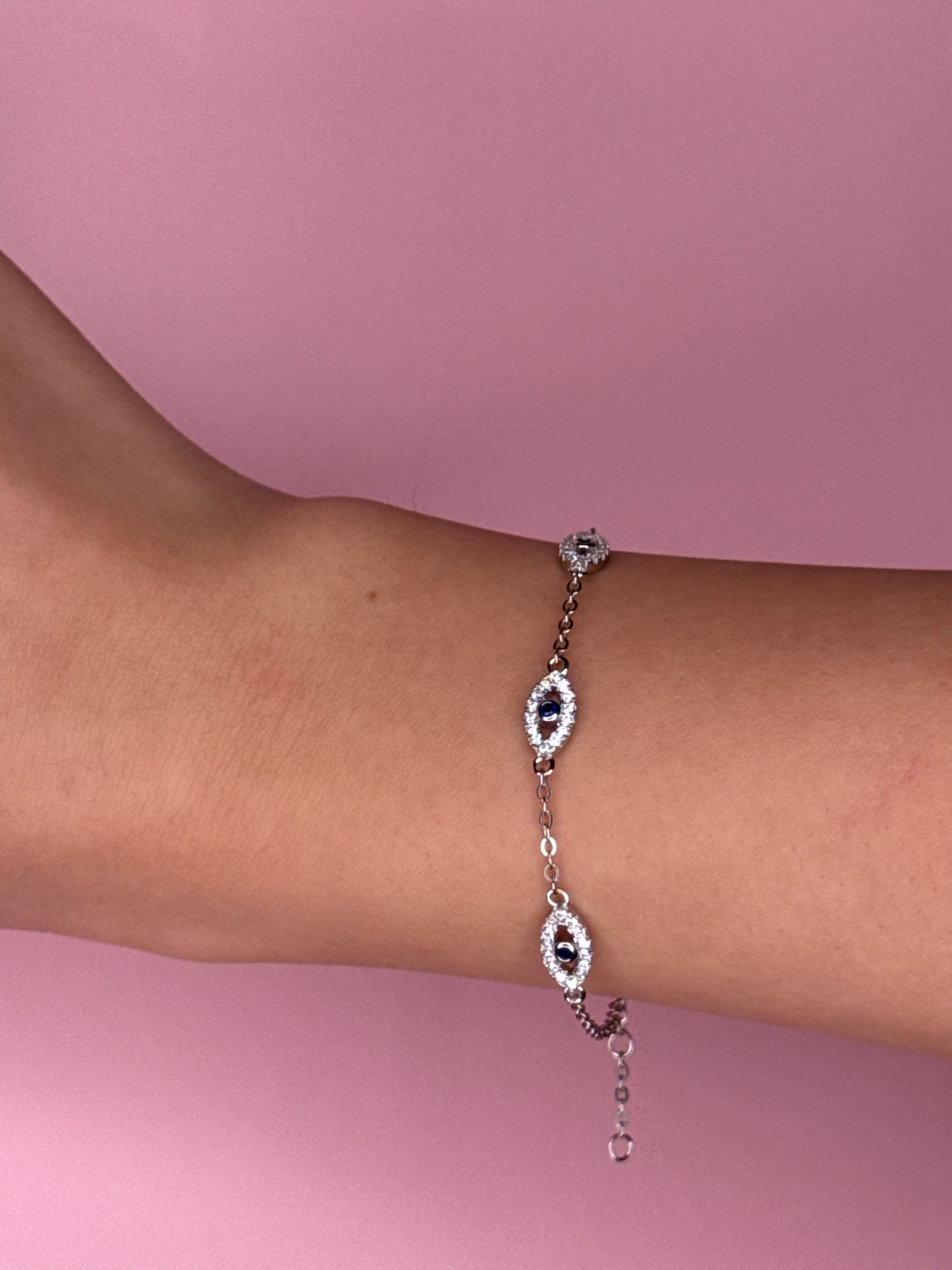 צמיד כסף 925 - עיניים