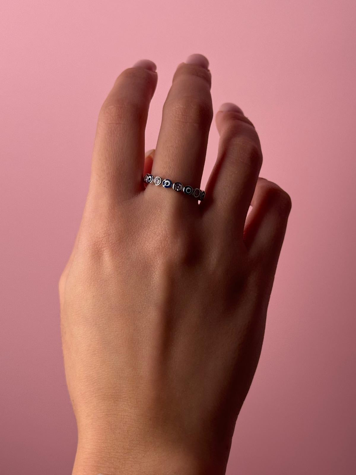 טבעת עיניים-כסף