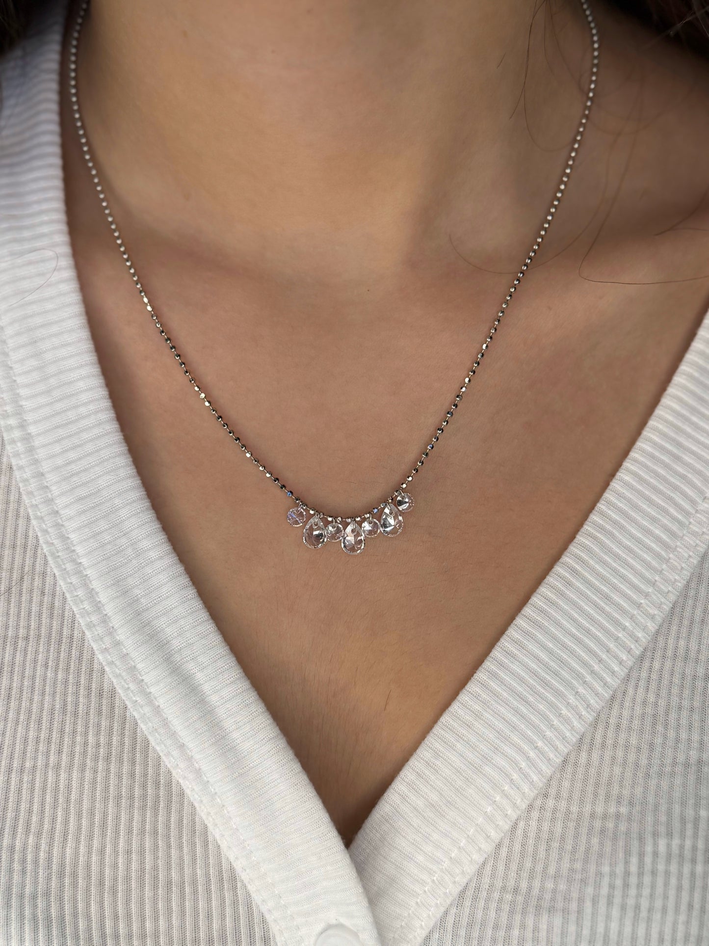 שרשרת ״קריסטלים״ כסף 925