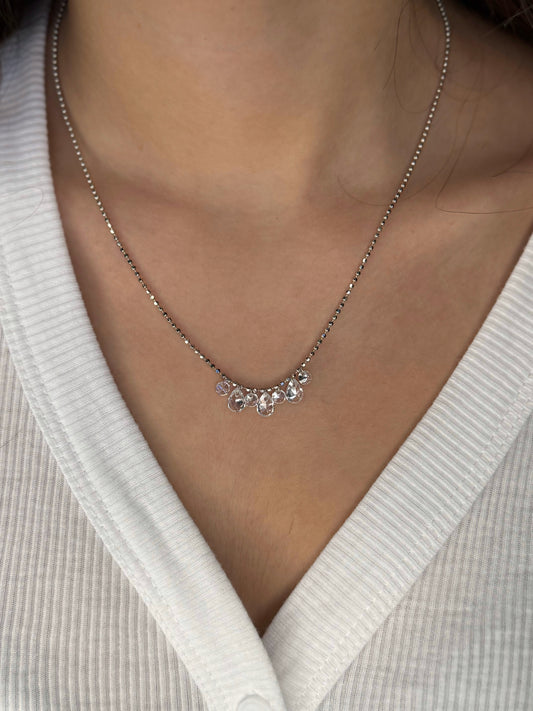 שרשרת ״קריסטלים״ כסף 925