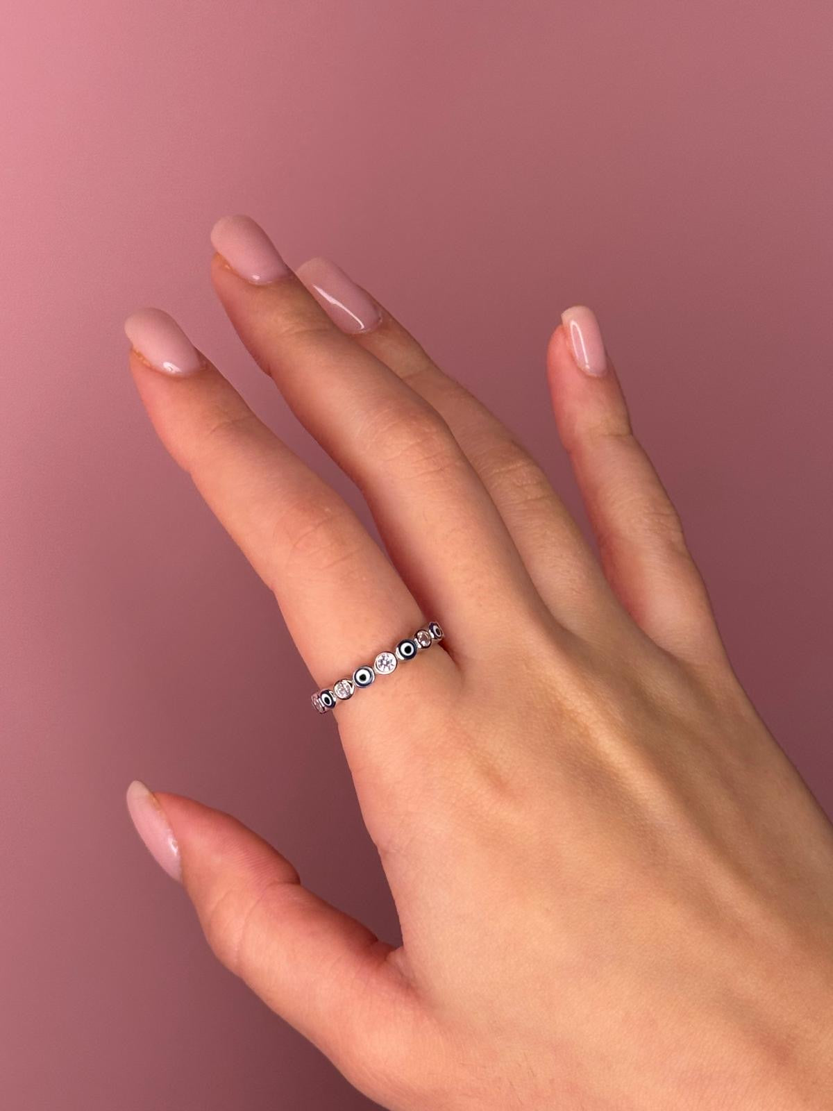 טבעת עיניים-כסף