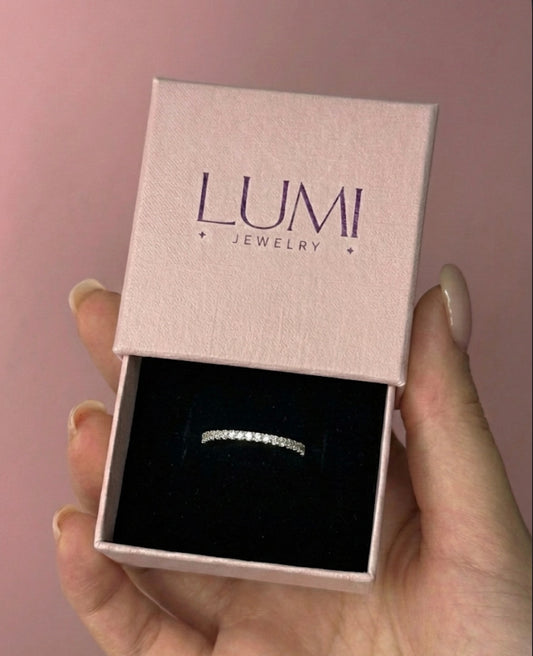 טבעת לבבות קריסטל