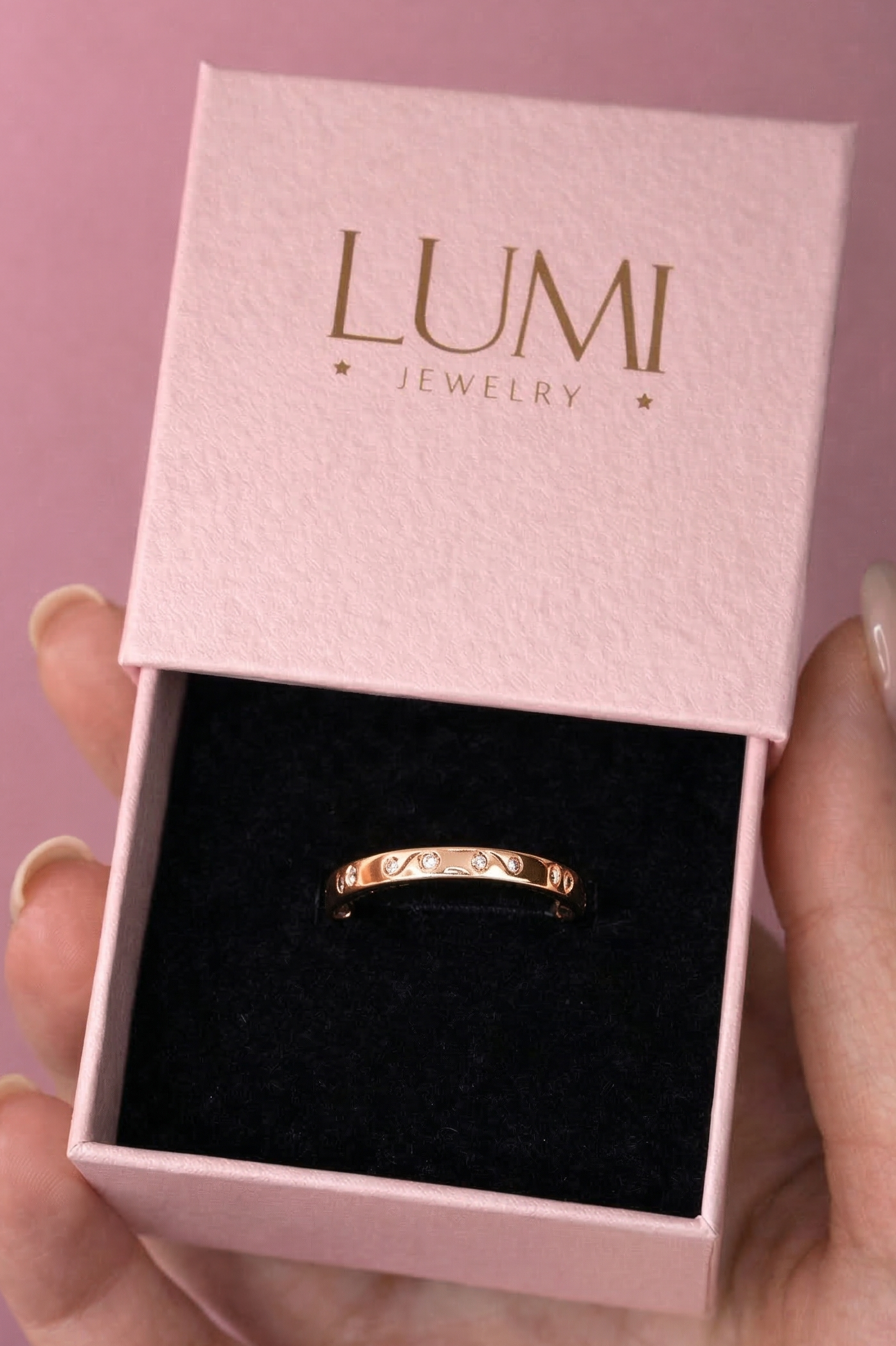 Sabrina Eternity Ring - Rose Gold Plated over